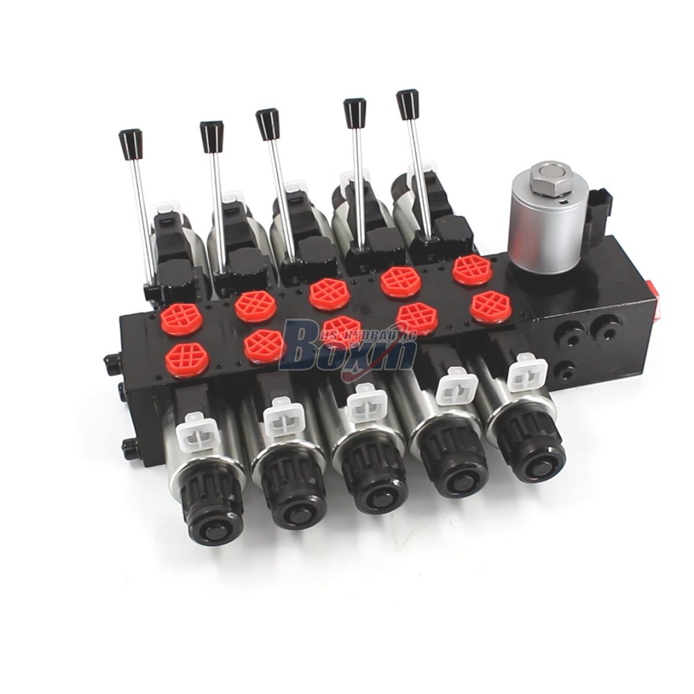 DCV56 Solenoid 5 Spool Sectional Directional Valve for Hydraulic Systems cover photo